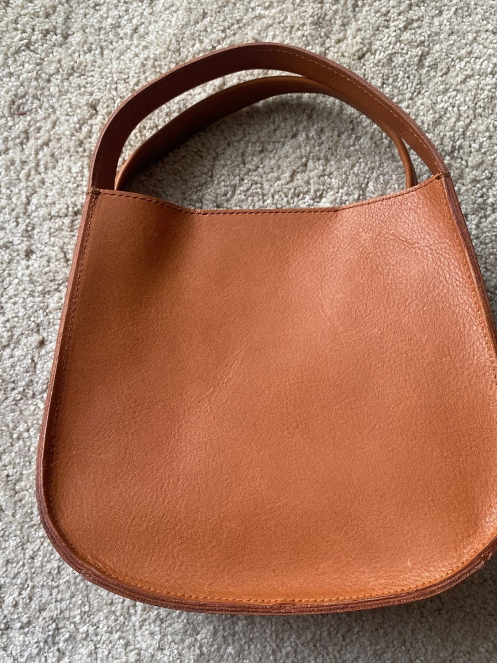 Madewell Small Leather Handbag w/Shoulder Strap-Crossbody Strap-Light Brown Tone - Picture 11 of 15